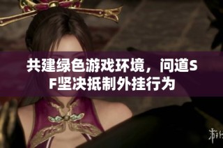 共建绿色游戏环境，问道SF坚决抵制外挂行为