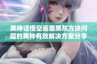 黑神话悟空画面黑灰方块问题的两种有效解决方案分享
