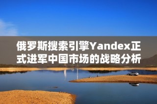 俄罗斯搜索引擎Yandex正式进军中国市场的战略分析