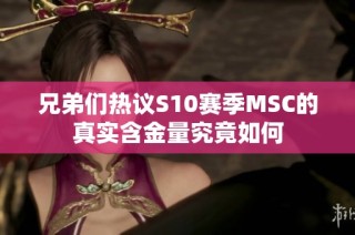 兄弟们热议S10赛季MSC的真实含金量究竟如何
