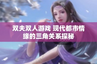 双夫双人游戏 现代都市情缘的三角关系探秘