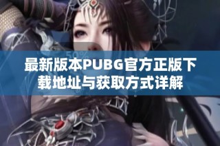 最新版本PUBG官方正版下载地址与获取方式详解