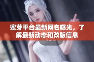 蜜芽平台最新网名曝光，了解最新动态和改版信息