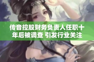 传音控股财务负责人任职十年后被调查 引发行业关注