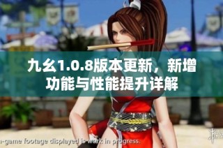 九幺1.0.8版本更新，新增功能与性能提升详解