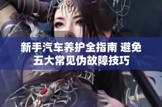 新手汽车养护全指南 避免五大常见伪故障技巧