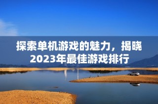 探索单机游戏的魅力，揭晓2023年最佳游戏排行