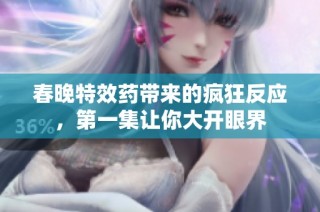 春晚特效药带来的疯狂反应，第一集让你大开眼界