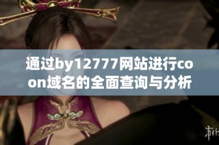通过by12777网站进行coon域名的全面查询与分析方法