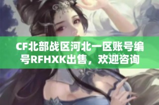 CF北部战区河北一区账号编号RFHXK出售，欢迎咨询获取更多信息