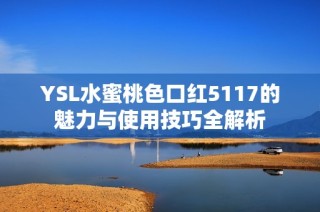 YSL水蜜桃色口红5117的魅力与使用技巧全解析