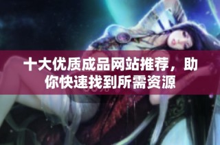 十大优质成品网站推荐，助你快速找到所需资源