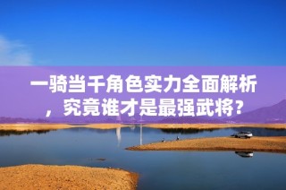 一骑当千角色实力全面解析，究竟谁才是最强武将？