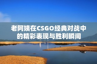 老阿姨在CSGO经典对战中的精彩表现与胜利瞬间