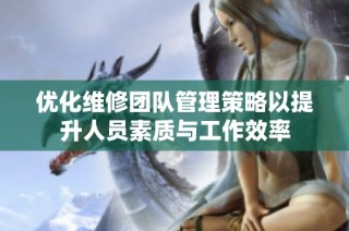 优化维修团队管理策略以提升人员素质与工作效率