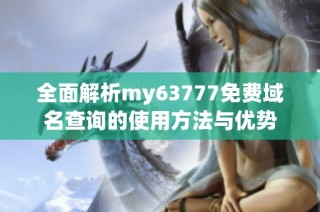 全面解析my63777免费域名查询的使用方法与优势