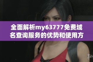 全面解析my63777免费域名查询服务的优势和使用方法