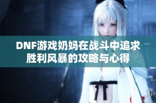 DNF游戏奶妈在战斗中追求胜利风暴的攻略与心得