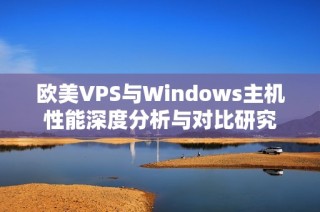 欧美VPS与Windows主机性能深度分析与对比研究