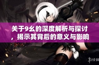 关于9幺的深度解析与探讨，揭示其背后的意义与影响