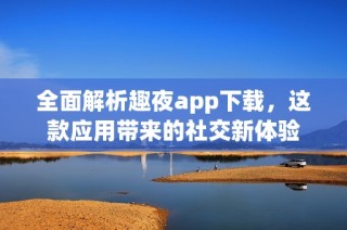 全面解析趣夜app下载，这款应用带来的社交新体验