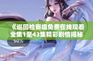 《巡回检察组免费在线观看全集1至43集精彩剧情揭秘》