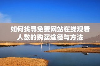 如何找寻免费网站在线观看人数的购买途径与方法