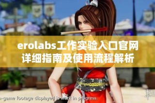 erolabs工作实验入口官网详细指南及使用流程解析