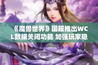 《魔兽世界》国服推出WCL数据关闭功能 加强玩家隐私保护措施