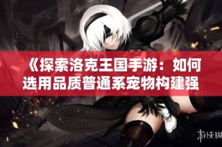 《探索洛克王国手游：如何选用品质普通系宠物构建强大阵容》
