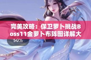 完美攻略：保卫萝卜挑战Boss11金萝卜布阵图详解大揭秘