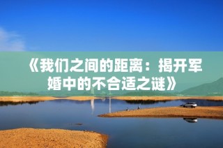 《我们之间的距离：揭开军婚中的不合适之谜》