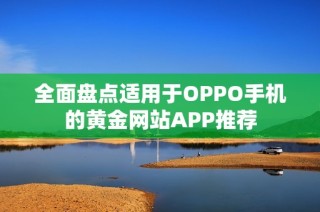 全面盘点适用于OPPO手机的黄金网站APP推荐