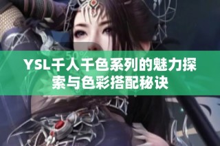 YSL千人千色系列的魅力探索与色彩搭配秘诀
