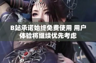B站承诺始终免费使用 用户体验将继续优先考虑