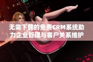 无需下载的免费CRM系统助力企业管理与客户关系维护