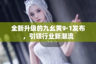 全新升级的九幺黄9·1发布，引领行业新潮流