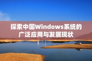 探索中国Windows系统的广泛应用与发展现状