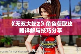 《无双大蛇Z》角色获取攻略详解与技巧分享