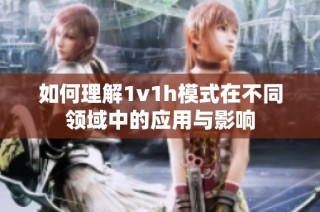 如何理解1v1h模式在不同领域中的应用与影响
