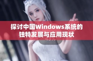 探讨中国Windows系统的独特发展与应用现状