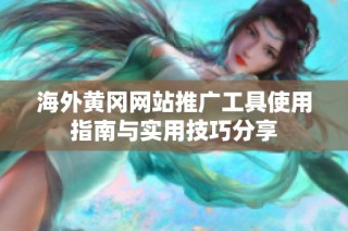 海外黄冈网站推广工具使用指南与实用技巧分享