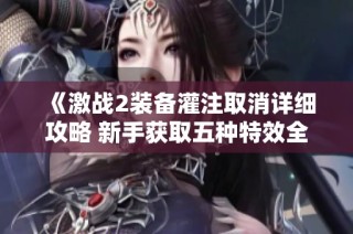 《激战2装备灌注取消详细攻略 新手获取五种特效全解析》
