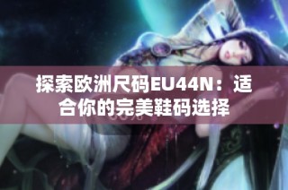 探索欧洲尺码EU44N：适合你的完美鞋码选择