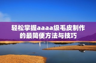 轻松掌握aaaa级毛皮制作的最简便方法与技巧