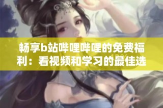 畅享b站哔哩哔哩的免费福利：看视频和学习的最佳选择