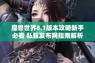 魔兽世界8.1版本攻略新手必看 私服发布网指南解析