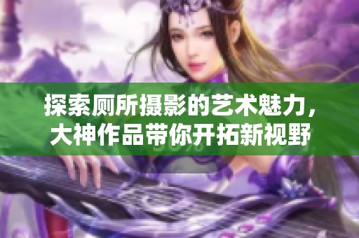 探索厕所摄影的艺术魅力，大神作品带你开拓新视野
