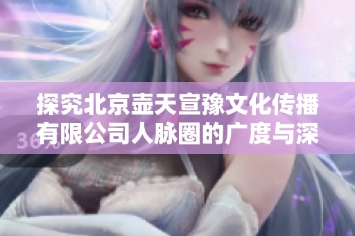 探究北京壶天宣豫文化传播有限公司人脉圈的广度与深度分析