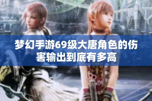 梦幻手游69级大唐角色的伤害输出到底有多高
